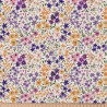 Printed Cotton ROMANE Ecru / Yellow